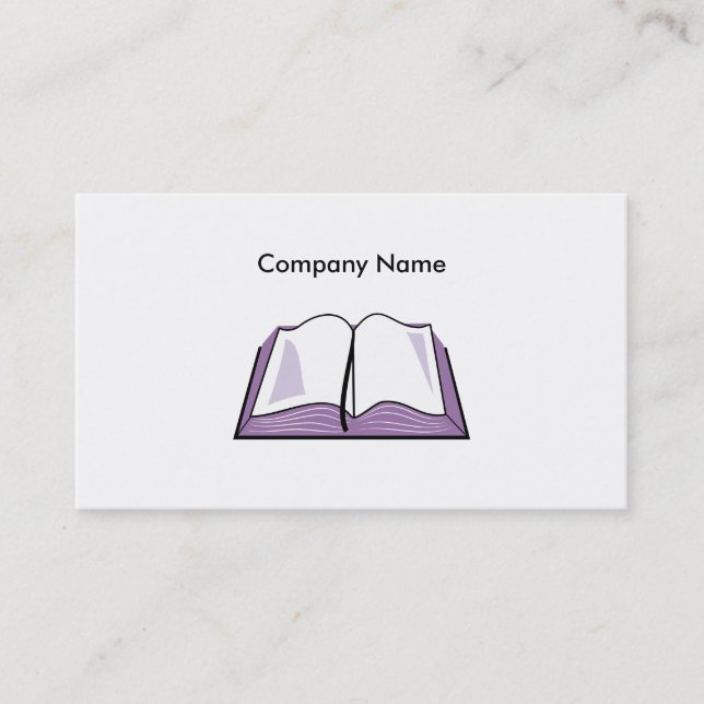 Öffnen Sie sich Firmennamen Bible, Company Visitenkarte (Vorderseite)
