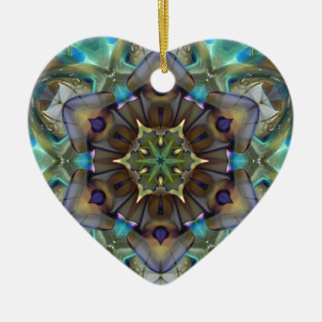 Öffnen Sie sich zum Liebe-Herzen Keramikornament (Vorne)
