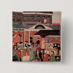 Öffnung der ersten Eisenbahn in Japan Button