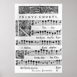 Öffnungsseite der Masse für doppelten Chor Poster