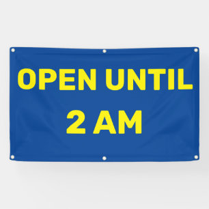 Öffnungszeit bis 2 Uhr nachts anpassen Banner