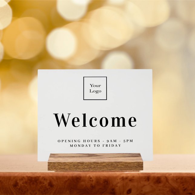 Öffnungszeiten des Firmenlogos Acrylschild (Von Creator hochgeladen)