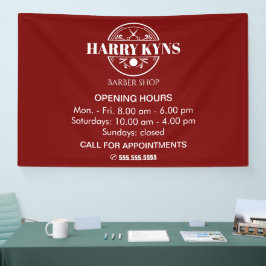 Öffnungszeiten des Friseursalons Banner