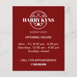 Öffnungszeiten Friseursalon individuell Flyer