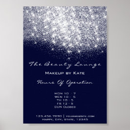 Öffnungszeiten Schönheit Makeup Studio Gray Navy B Poster