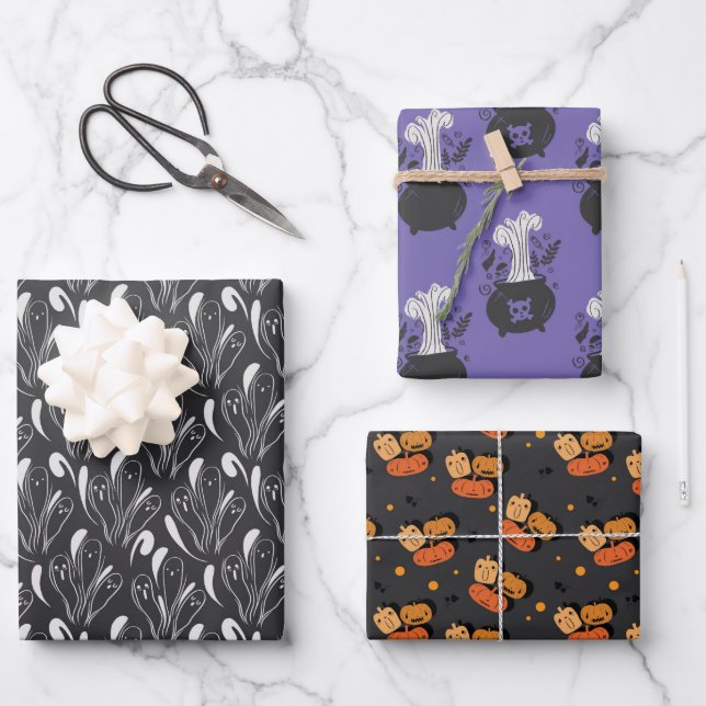 Offre groupée papier enveloppant Halloween (Recto)