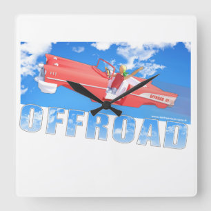 Offroad - 01  quadratische wanduhr