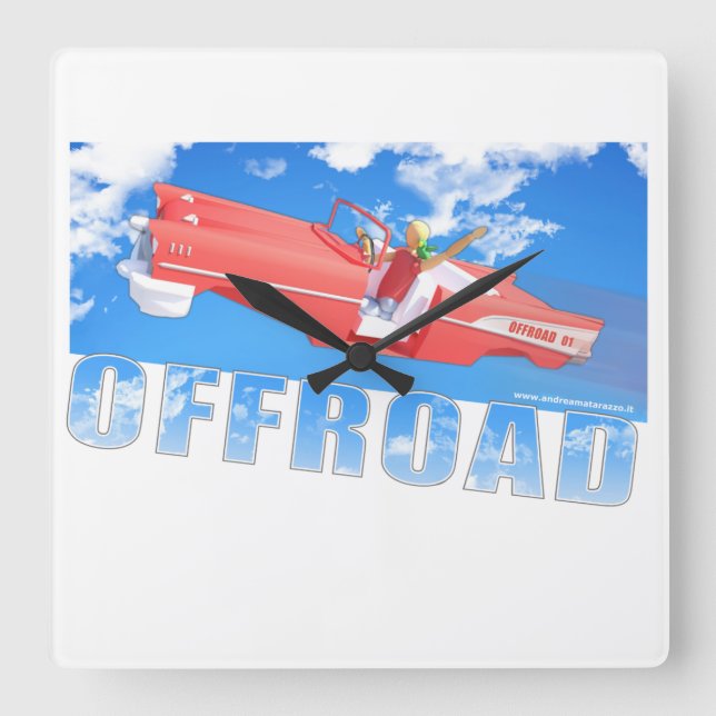 Offroad - 01  quadratische wanduhr (Vorderseite)