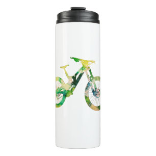 Offroad-Abfahrts-Sport Xtreme-Aquarell-Kunst Thermosbecher