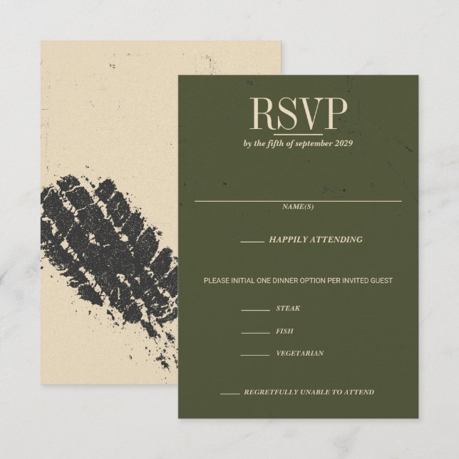 Offroad Canyon Couple Food Choices RSVP Karte (Vorne/Hinten)