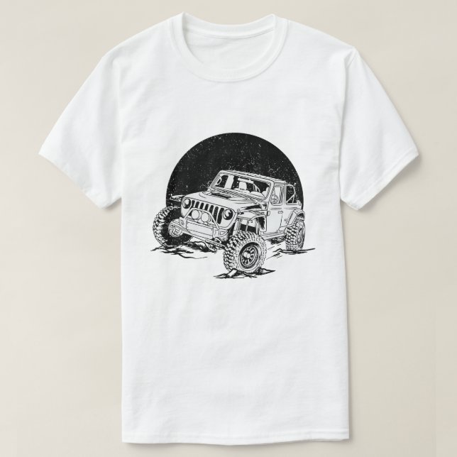 Offroad_Car_black_and_white T-Shirt (Design vorne)