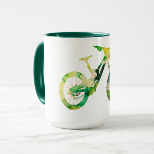 Offroad-Downhill-Sport Xtreme-Wasserfarbenkunst  Tasse