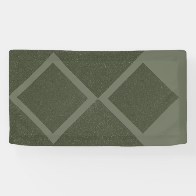Offset Double Diamond Green Banner (Horizontal)