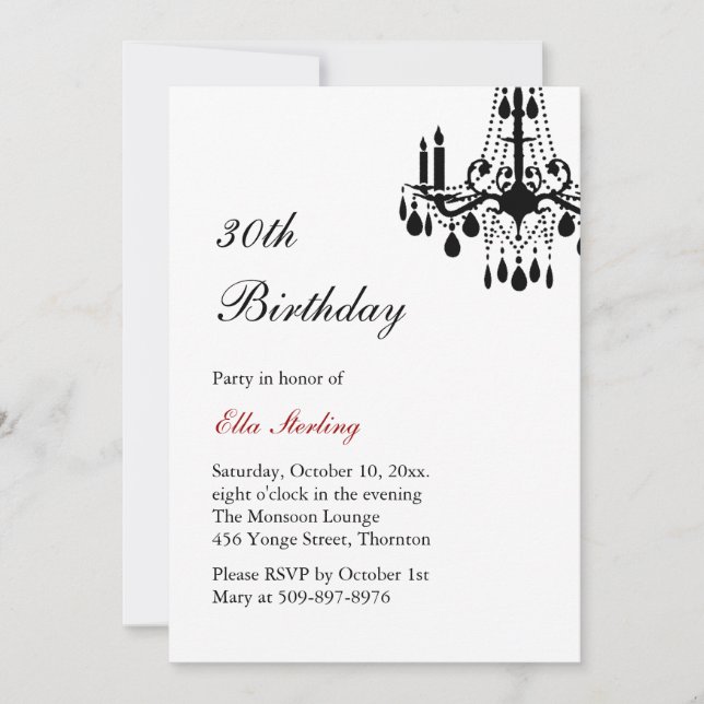 Offset Grand Ballroom Invitation d'anniversaire (b (Devant)