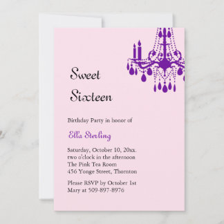 Offset Grand Ballroom zum Geburtstag (lila) Einladung