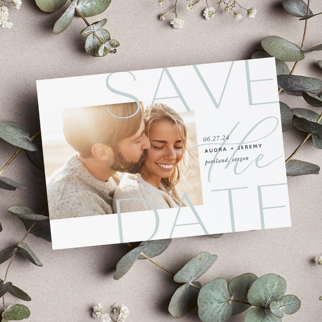 Offset Overlay | Modern Horizontal Photo Save The Date (Von Creator hochgeladen)