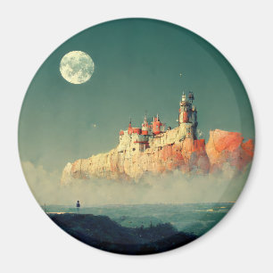 Offshore Citadel Fantasy Sci-Fi Magnet