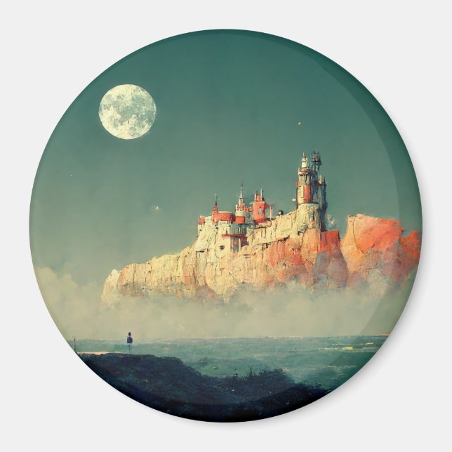 Offshore Citadel Fantasy Sci-Fi Magnet (Vorne)