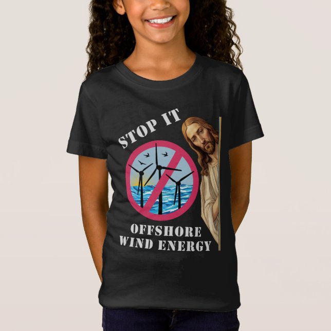 Offshore-Windenergie stoppen sie Jesus T-Shirt (Vorderseite)