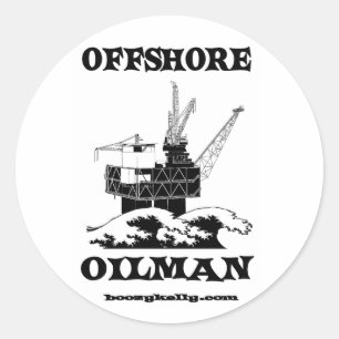 Offshoreölindustrieller, Ölfeld-Aufkleber Runder Aufkleber