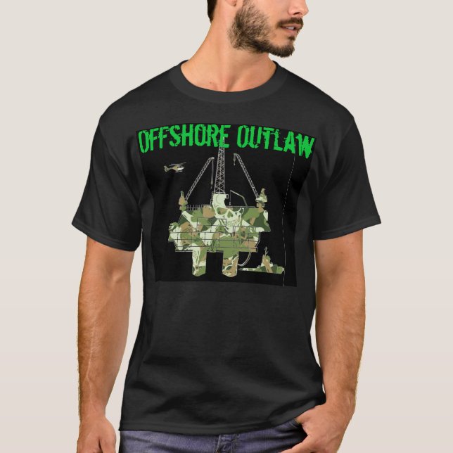 Offshoreschädel-Camouflage T-Shirt (Vorderseite)