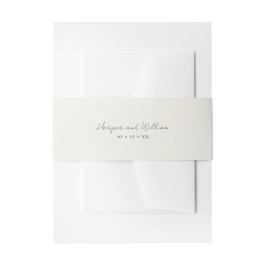 Offweiße Hochzeitseinladung Einladungsbanderole