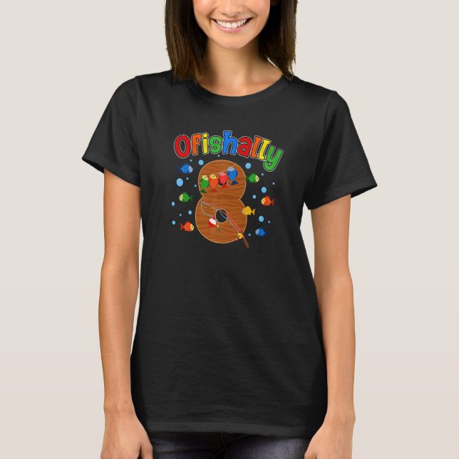 OFish Ally Aight Birthday Outfit 8 Jahre alt Klein T-Shirt (Vorderseite)