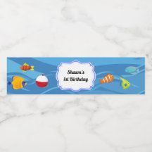 O'fish Un Étiquette de bouteille d'eau d'une fête