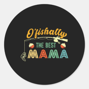 Ofishalal Die beste Mama Fischer Niedliche Mama Fi Runder Aufkleber