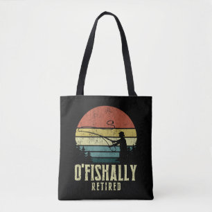 Ofishalal Remüde Funny Fishing Ruhestand Tasche
