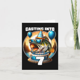 O'fishalish 7 Years Old Fishing Birthday 7th Bday  Karte