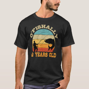 O'Fishally 42 Jahre altes Angeln Geburtstag Thema T-Shirt