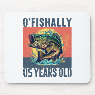 Ofishally 5 Jahre alte fischende Fischer 5. Geburt Mousepad