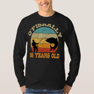 O'Fishally 88 Years Old Fishing Birthday Theme Par T-Shirt
