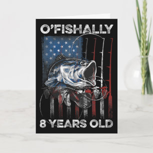 Ofishally 8 Jahre altes Shirt 8. Geburtstag Angeln Karte