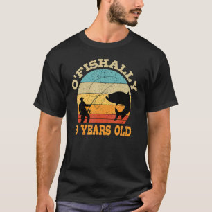 O'Fishally 9 Jahre alt Fischerei Geburtstag Thema  T-Shirt