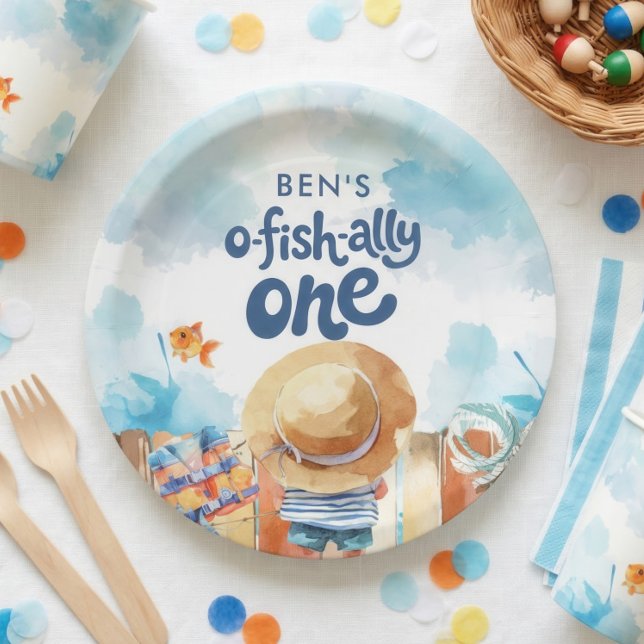 Ofishally One Fischerjunge 1. Geburtstag  Pappteller (Von Creator hochgeladen)