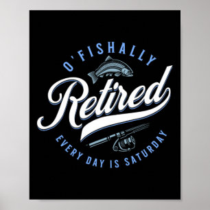O'fishally Rentner Lustiger Angel Poster