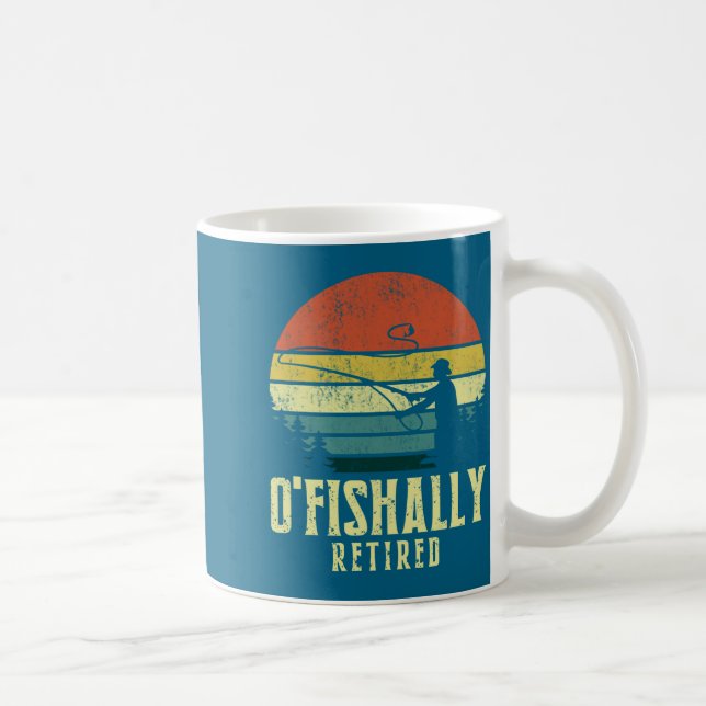 Ofishally Retired Funny Fishing Retirement  Kaffeetasse (Rechts)