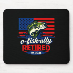 Ofishally Ruhestand 2026 Flagge Lustiger Angelspor Mousepad