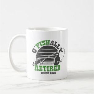 Ofishaltig erschöpfte Fischerei Ruhestand Geschen Kaffeetasse