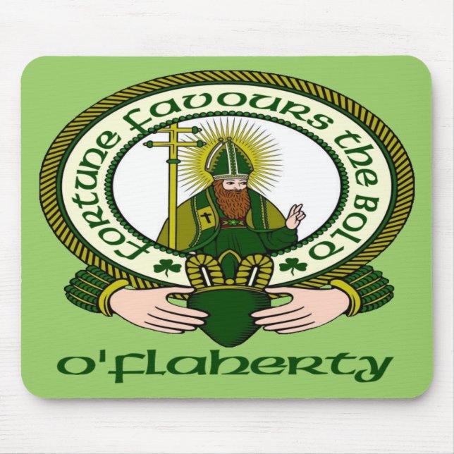 O'Flaherty Clan-Motto-Mausunterlage Mousepad (Vorne)