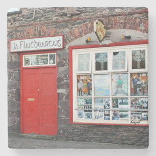 O'Flahertys Pub, Dingle, Irish Pub Untersetzer. Steinuntersetzer