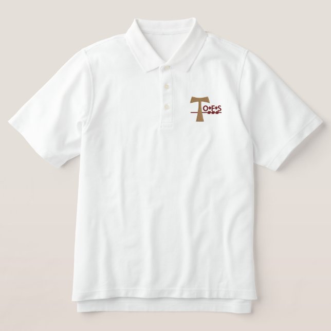 OFS Secular Franciscan bestickter Polo (Design Vorderseite)