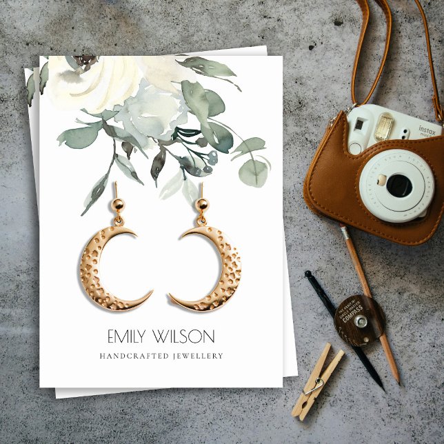 OFT-IVORY-WEISSER BLUMENBUNCHENANGEBOT VISITENKARTE (Von Creator hochgeladen)