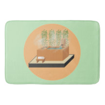 Ofuro Zen Bathtub mit Bamboo Bath Mat
