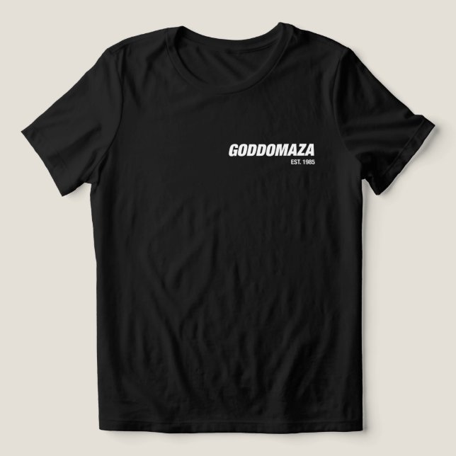 OG M.OMOKO FARBSCHWARZE RÜCKSEITE Tri-Blend SHIRT (Design Vorderseite)