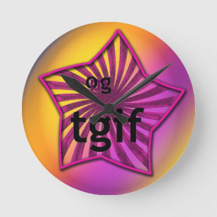 OG! tgif Runde Wanduhr