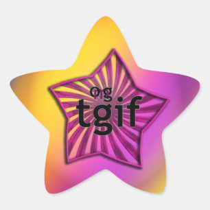 OG! tgif Stern-Aufkleber
