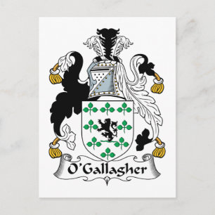 O'Gallagher Familienwappen Postkarte